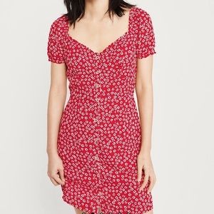 NWT Abercrombie & Fitch Red Floral Dress